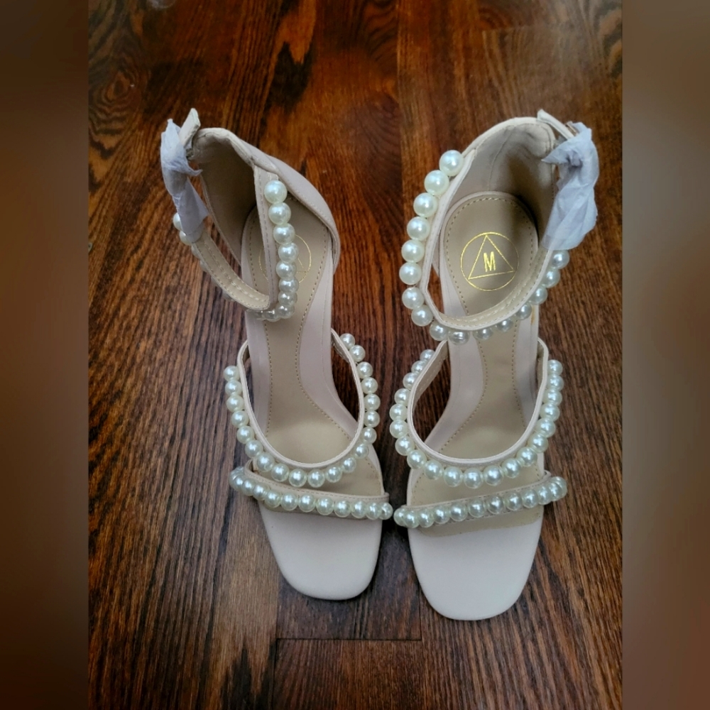 Nude Pearl Heels